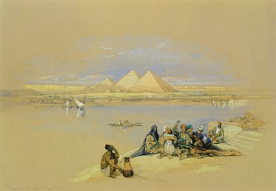 The Pyramids at Giza, near Cairo by David Roberts